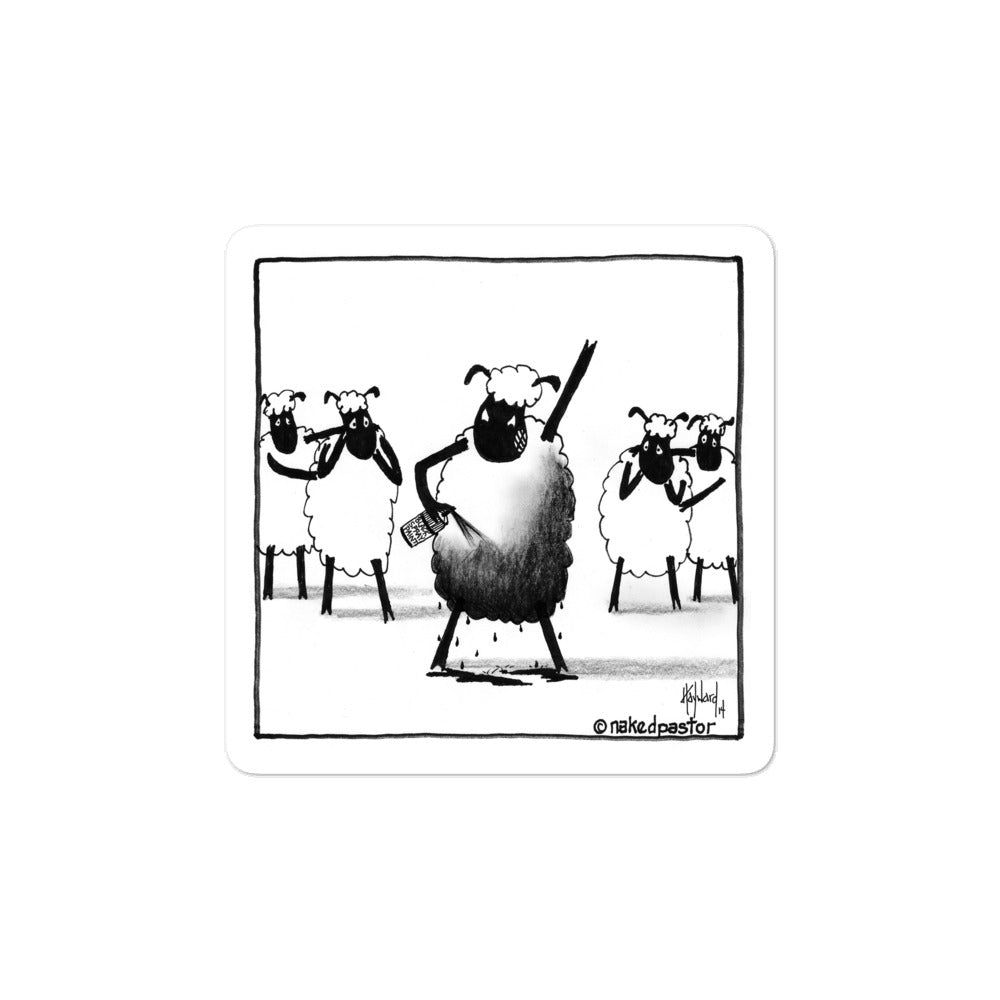 Make Yourself the Black Sheep Sticker - by nakedpastor