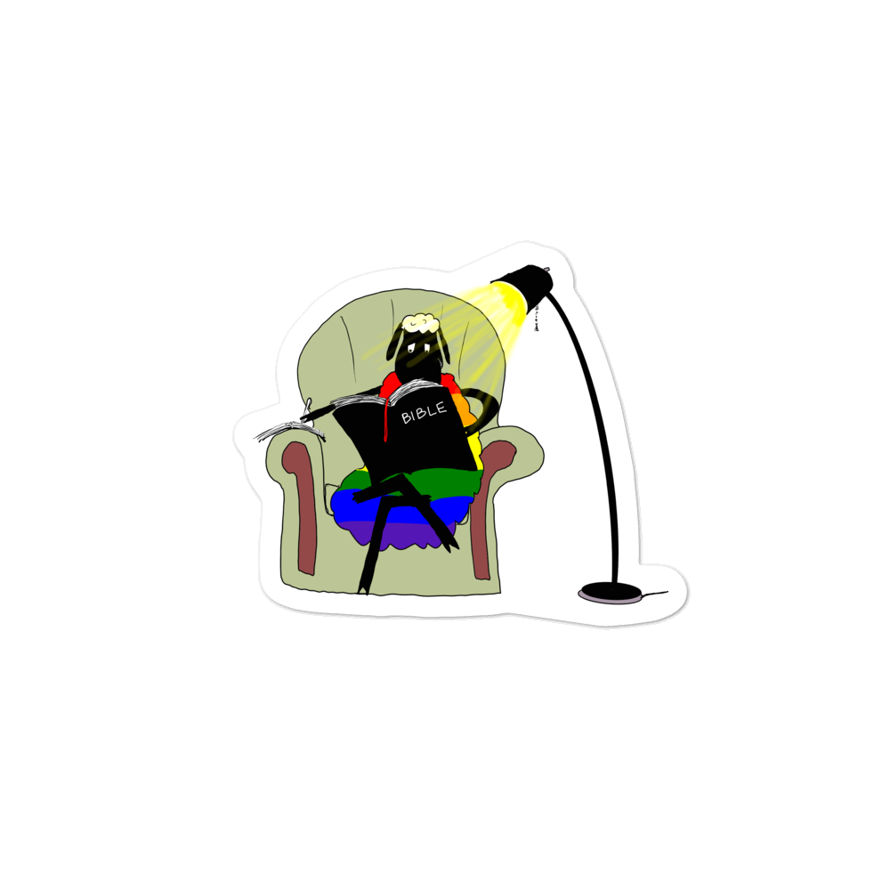 LGBTQ Sheep has Devotions Stickers - by nakedpastor