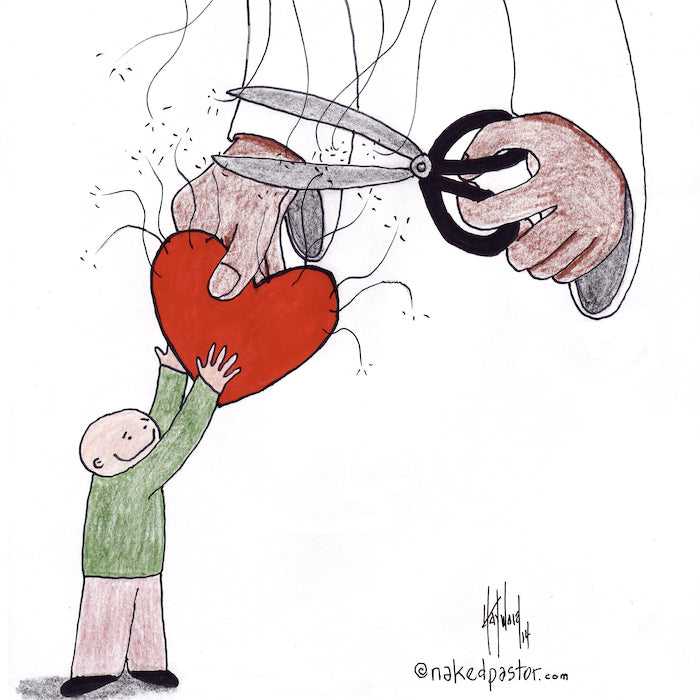 No Strings Attached Digital Cartoon - by nakedpastor