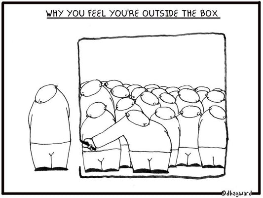 Outside the Box Digital Cartoon - by nakedpastor