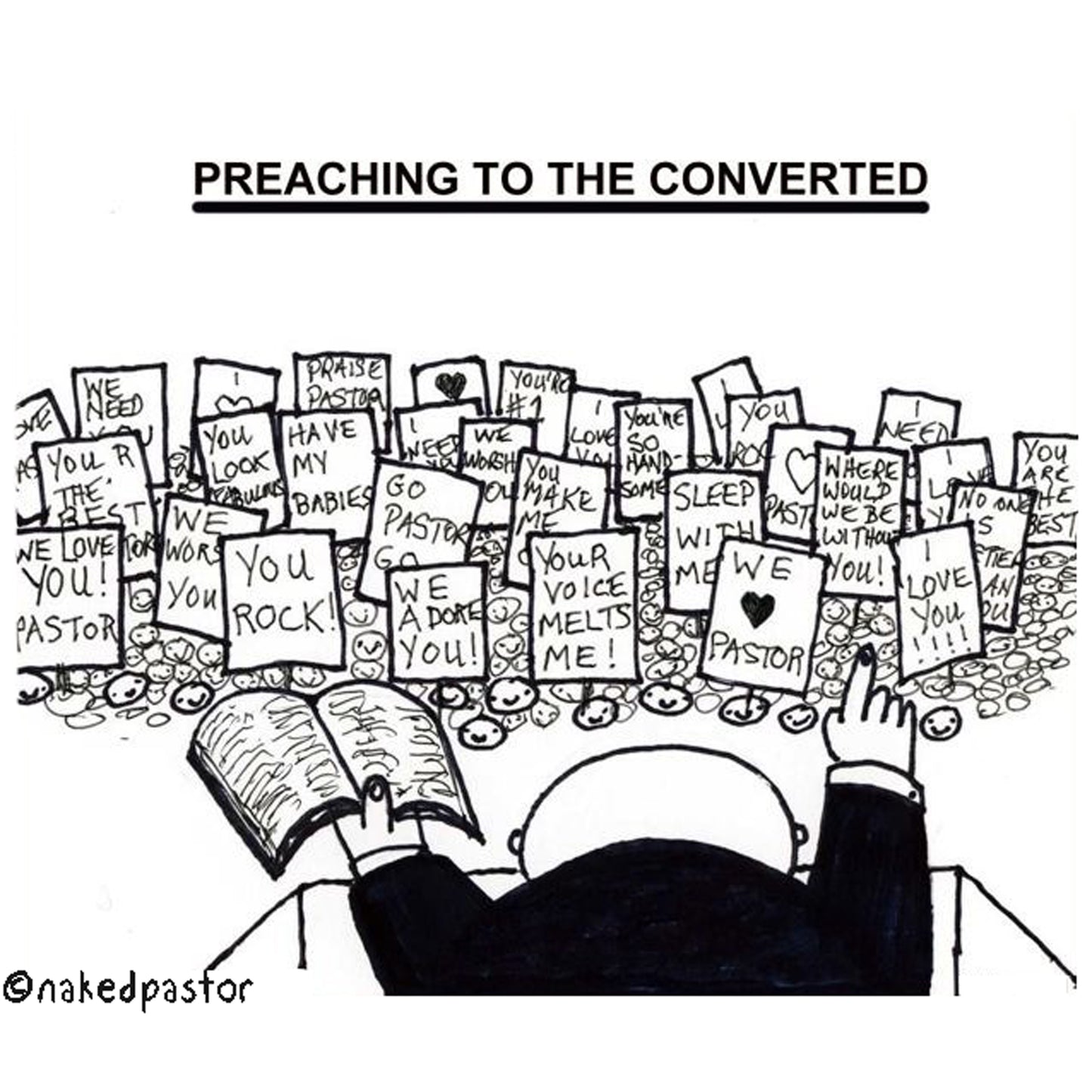 Preaching to the Converted Digital Cartoon - by nakedpastor