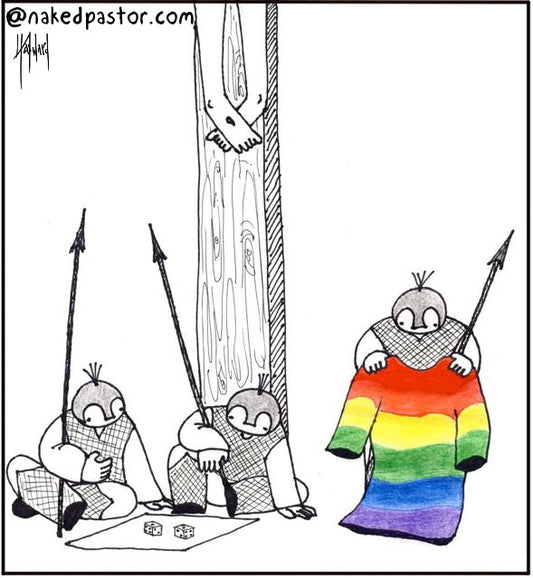 Rainbow Robe Digital Cartoon - by nakedpastor