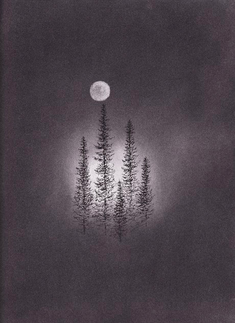 Shine On Us Charcoal Drawing Print - by nakedpastor