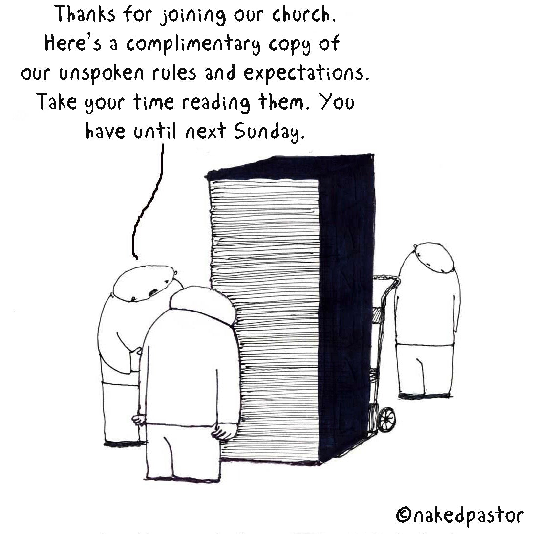 Unspoken Rules Digital Cartoon - by nakedpastor
