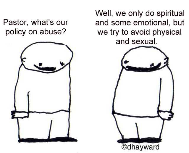 What's our abuse policy Digital Cartoon - by nakedpastor