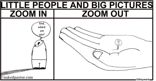 Zoom in Zoom out Digital Cartoon - by nakedpastor