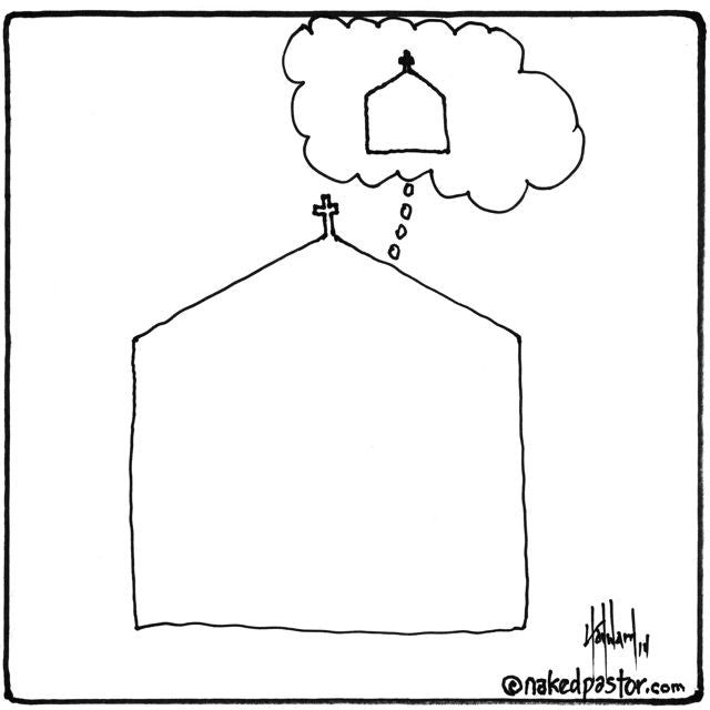 The Church Narcissistic (cartoon by nakedpastor David Hayward)