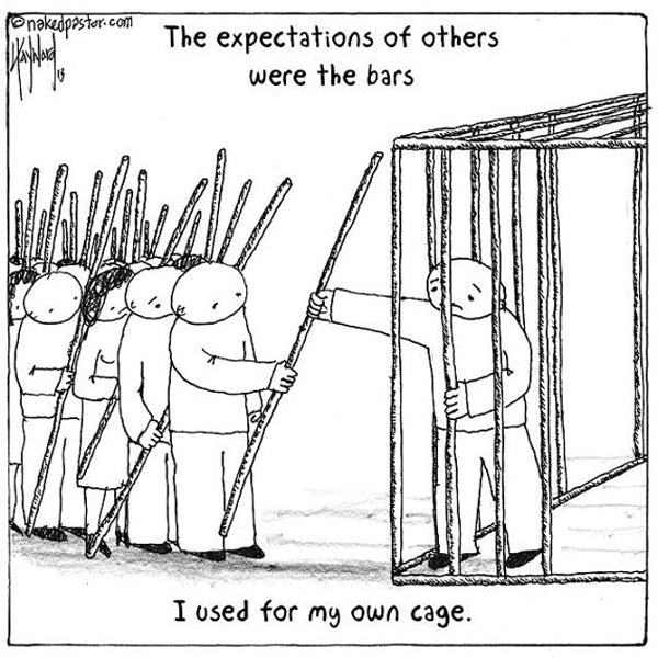 The Expectations of Others cartoon by nakedpastor David Hayward