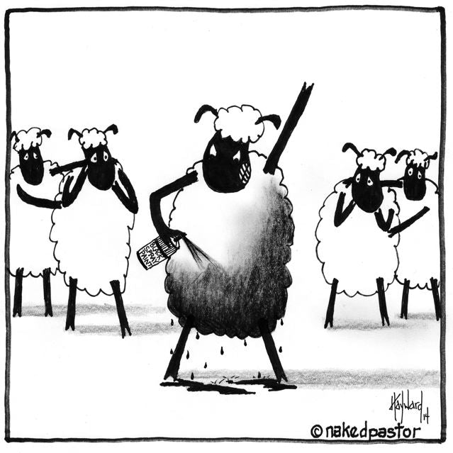 Self-Made Black Sheep cartoon by nakedpastor David Hayward