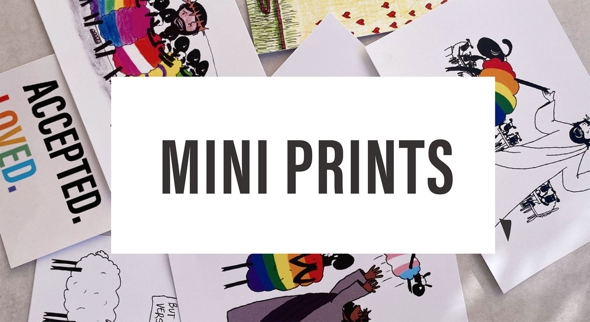 LGBTQ Postcards 4x6 Mini Prints for Queer Christians and allies