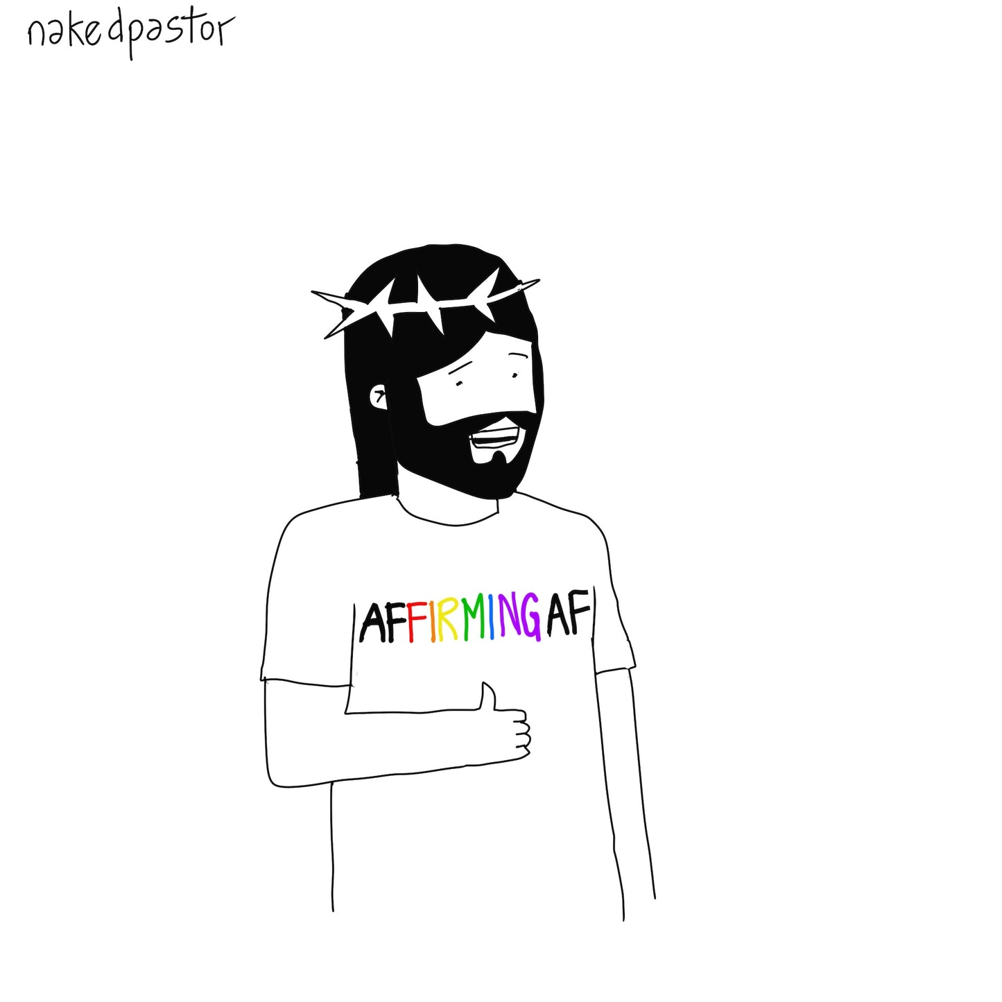 AFfirming AF Digital Cartoon-Digital Cartoons-nakedpastor
