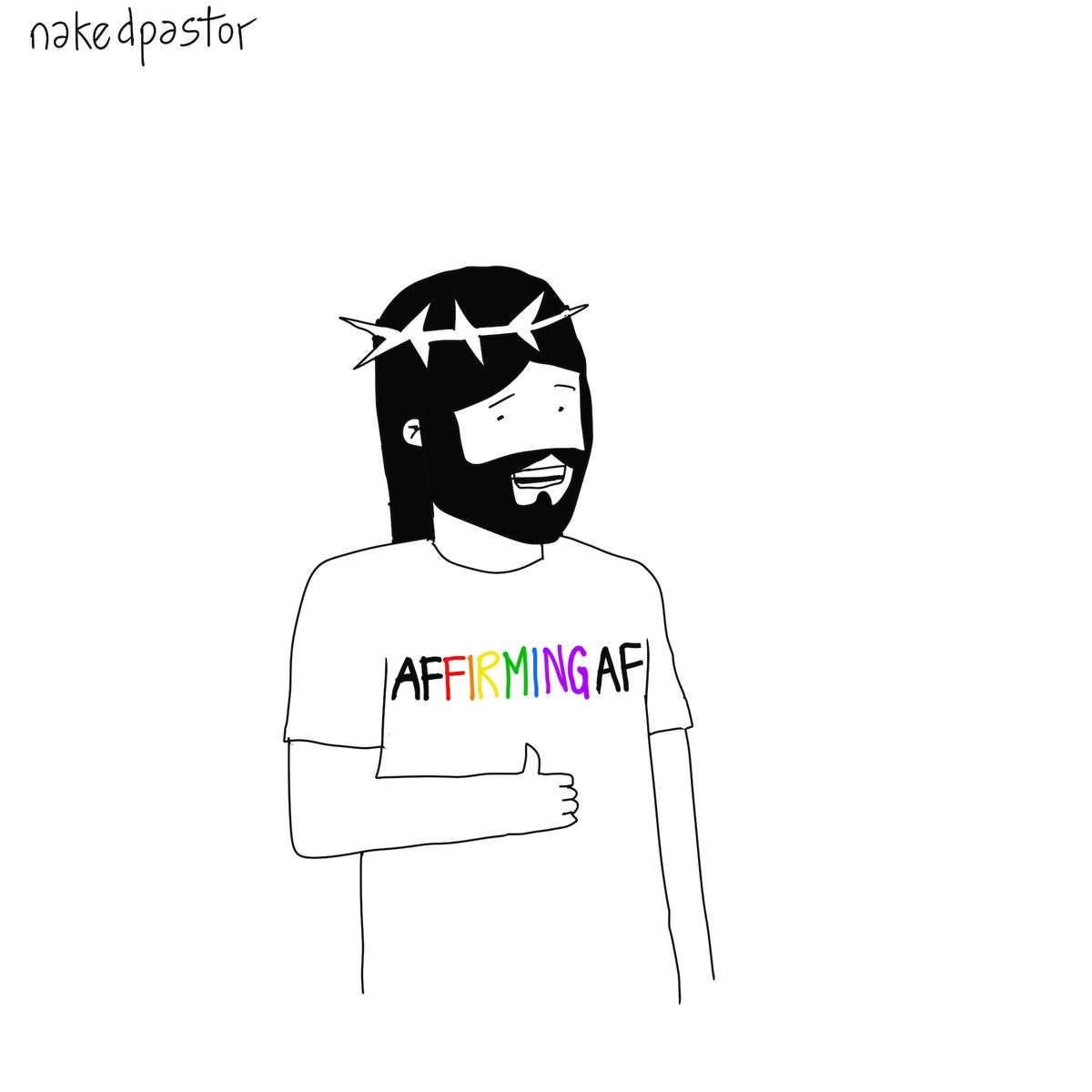 AFfirming AF Digital Cartoon-Digital Cartoons-nakedpastor