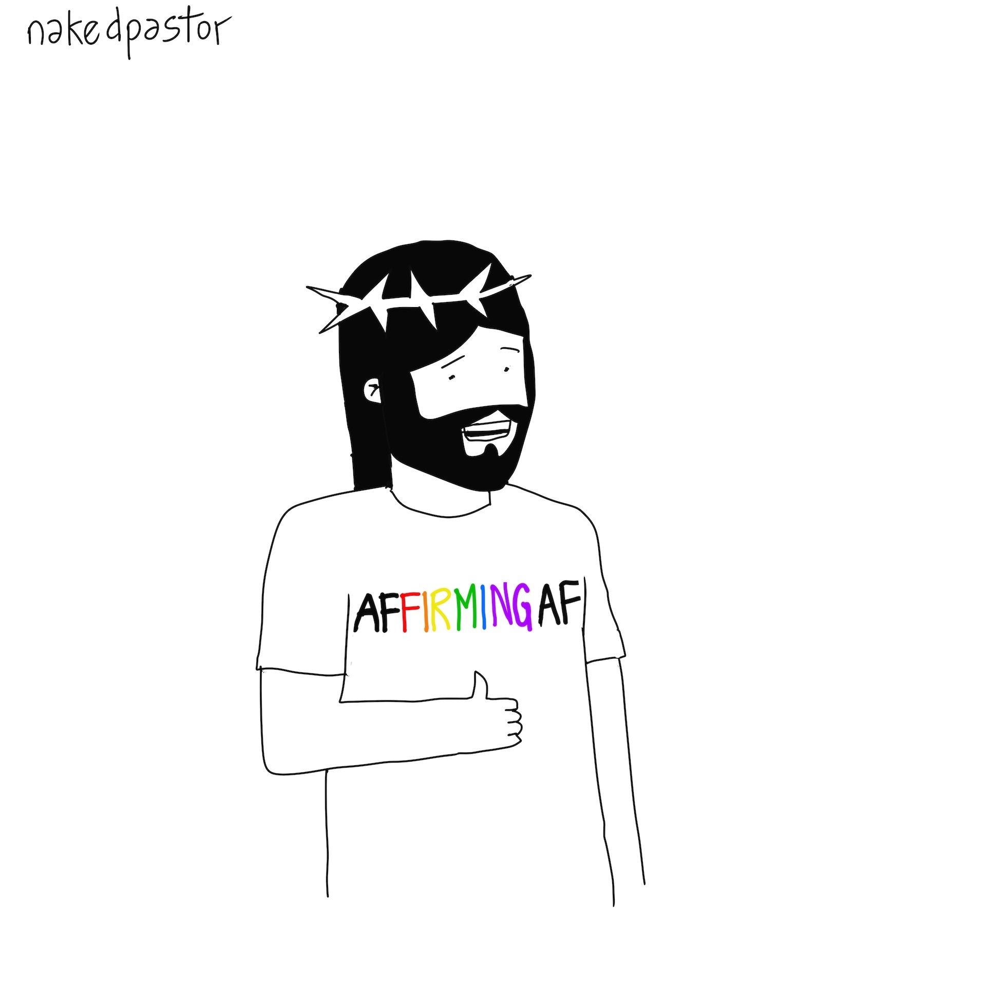 AFfirming AF Digital Cartoon-Digital Cartoons-nakedpastor