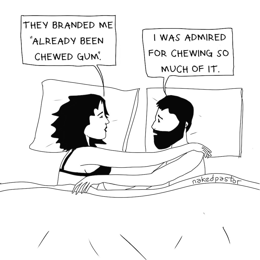 Already Been Chewed Gum Digital Cartoon-Digital Cartoons-nakedpastor