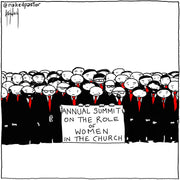 Annual Summit on the Role of Women in the Church Digital Cartoon - by nakedpastor