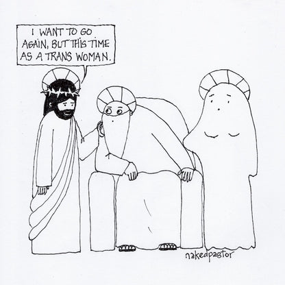 As a Trans Woman Original Cartoon Drawing