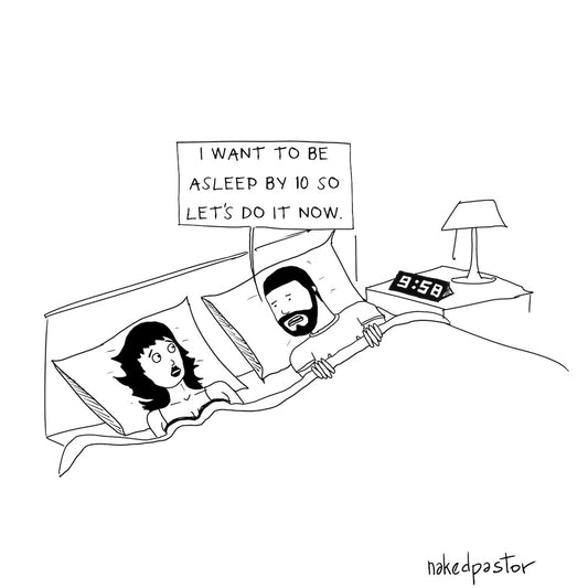 Asleep Before 10 Digital Cartoon-Digital Cartoons-nakedpastor