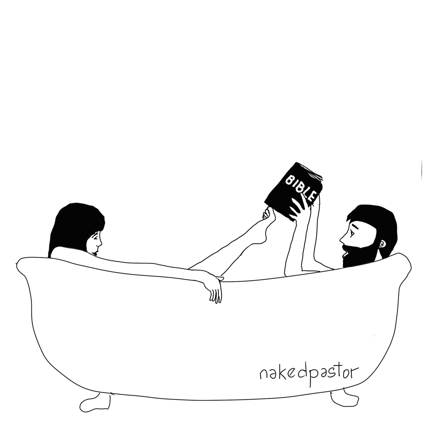 Bath Digital Cartoon-Digital Cartoons-nakedpastor