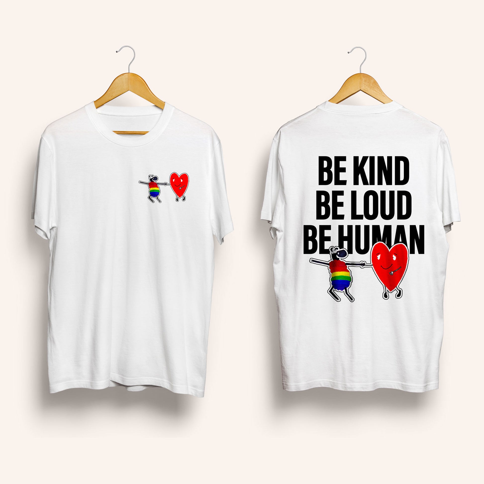 Be Kind, Be Loud, Be Human Front & Back Shirt-Shirts-nakedpastor
