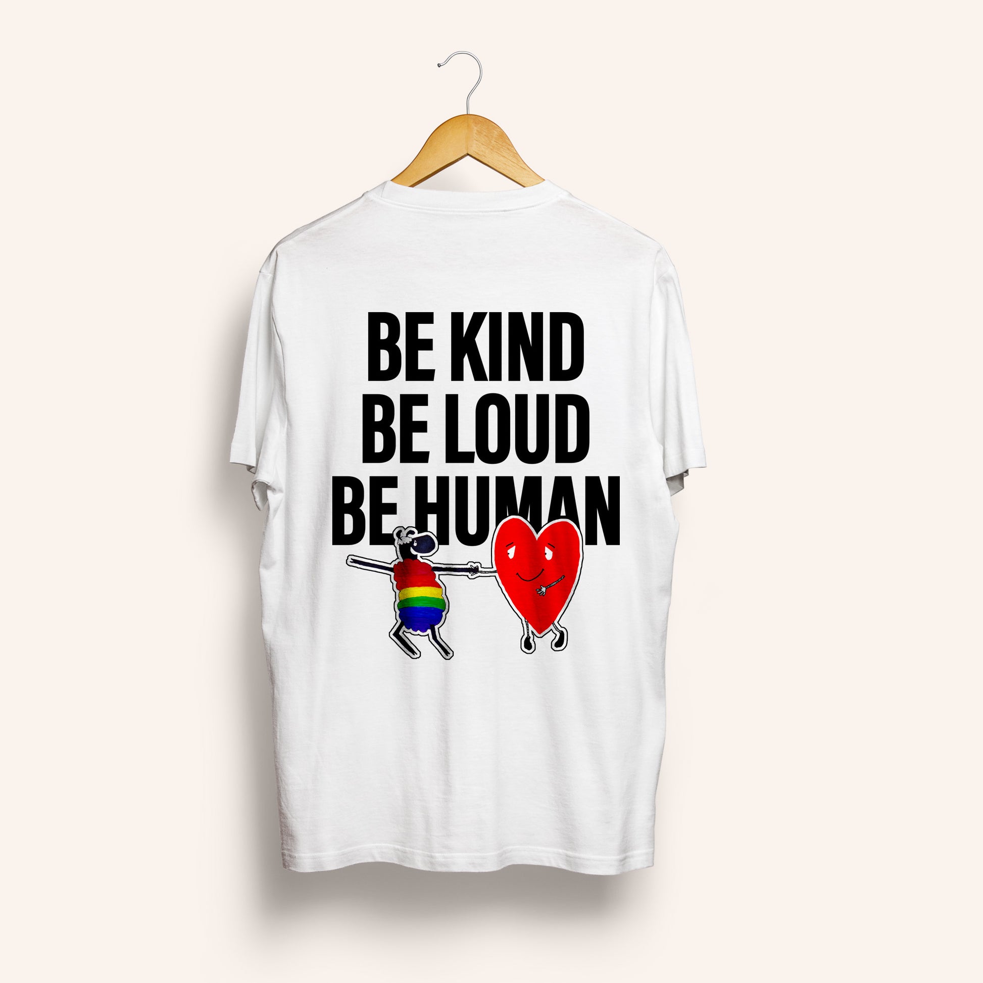 Be Kind, Be Loud, Be Human Front & Back Shirt-Shirts-nakedpastor