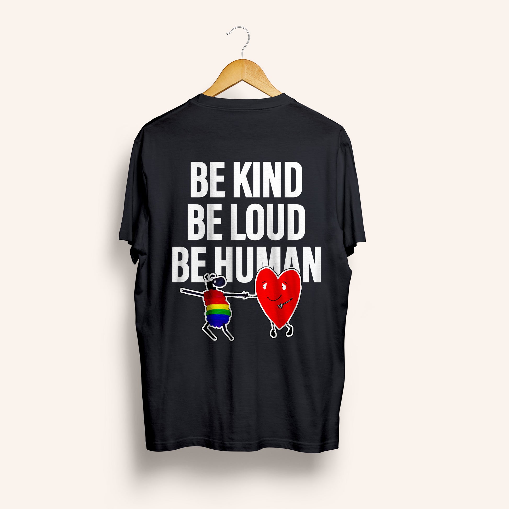 Be Kind, Be Loud, Be Human Front & Back Shirt-Shirts-nakedpastor