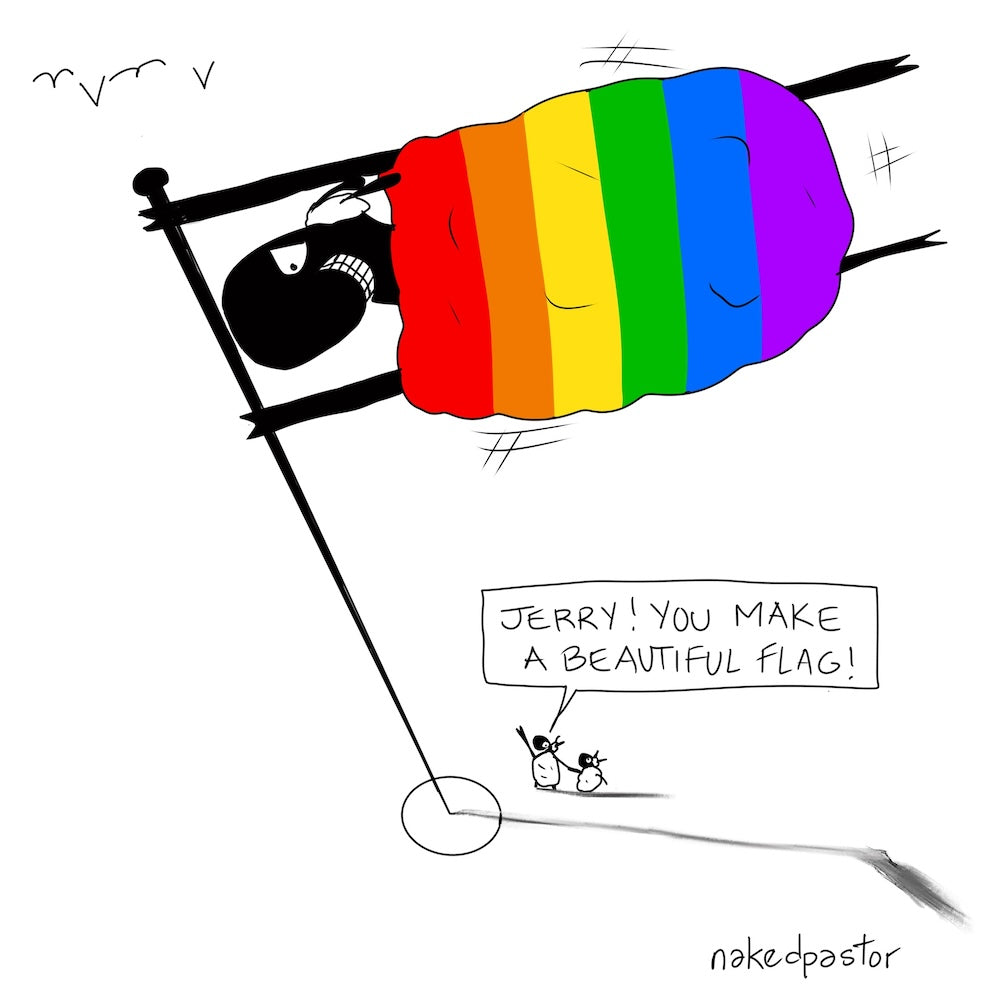 Beautiful Flag Digital Cartoon-Digital Cartoons-nakedpastor