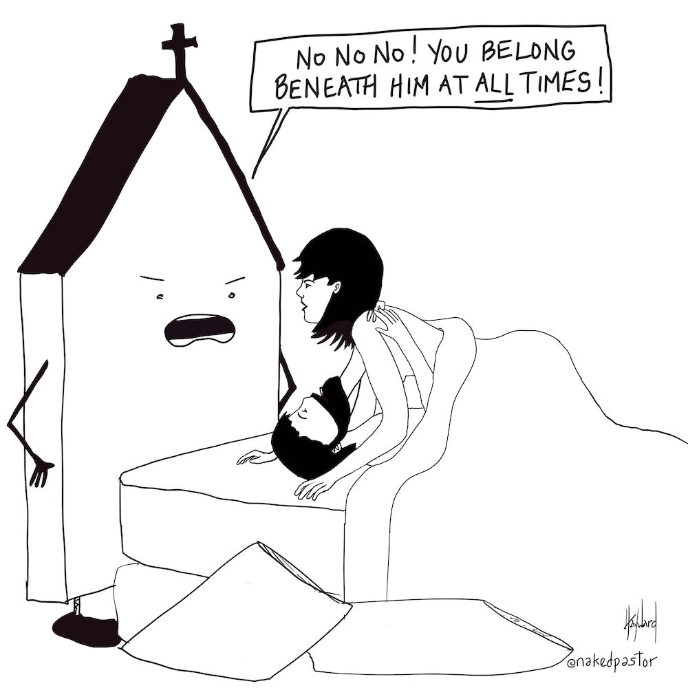 Beneath Him Digital Download Cartoon - by nakedpastor