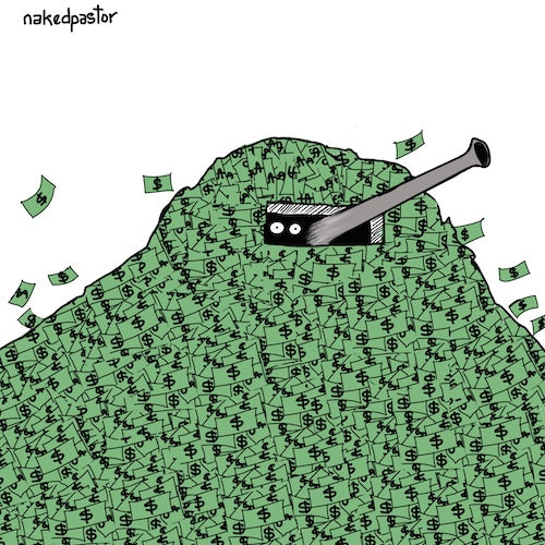 Billionaire Bunker Digital Cartoon-Digital Cartoons-nakedpastor