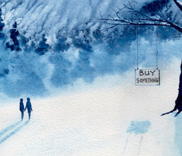 Buy Something Original Watercolor Painting-Painting-nakedpastor