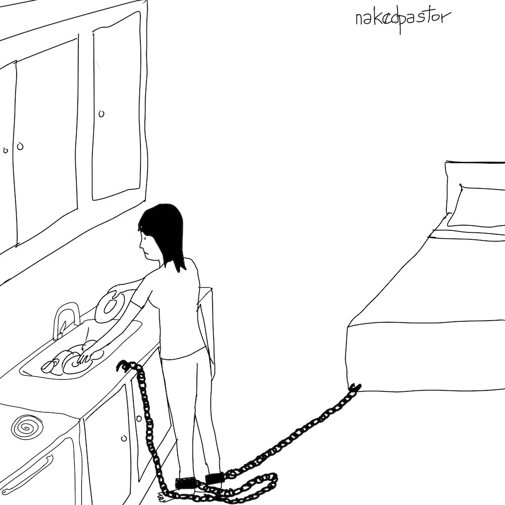 Chained Digital Cartoon-Digital Cartoons-nakedpastor