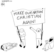 Make Our Nation Christian Again Digital Cartoon - by nakedpastor