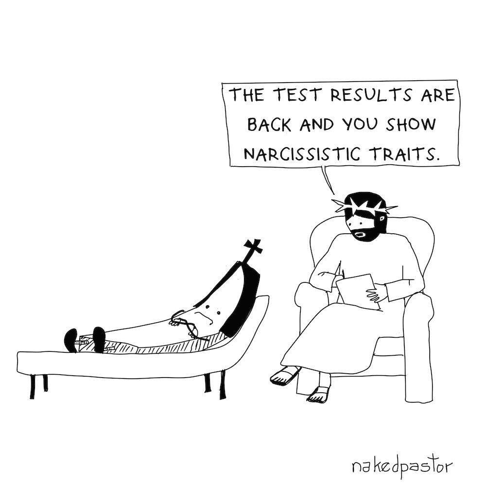 Church as Narcissist Digital Cartoon-Digital Cartoons-nakedpastor