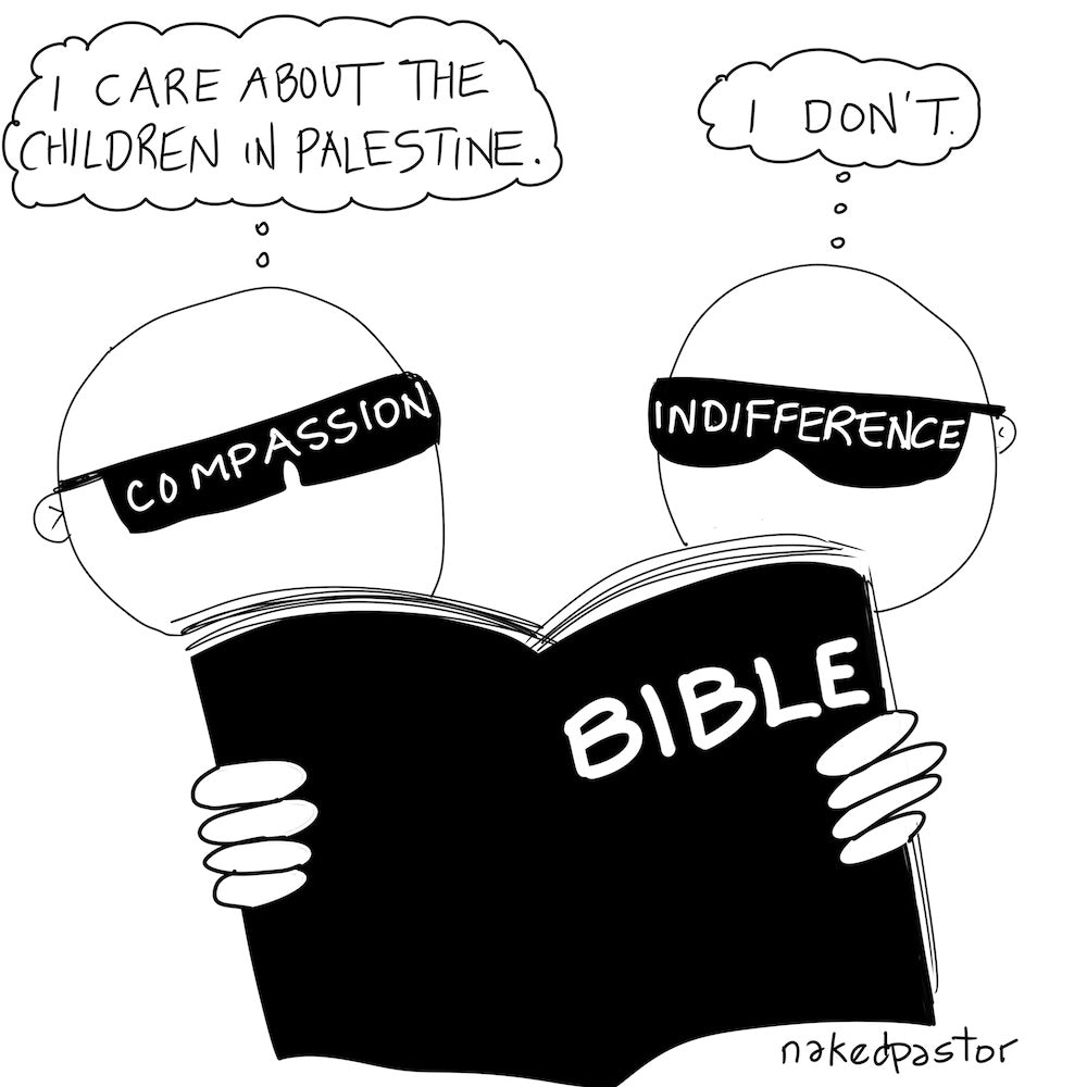Compassion Indifference Digital Cartoon-Digital Cartoons-nakedpastor