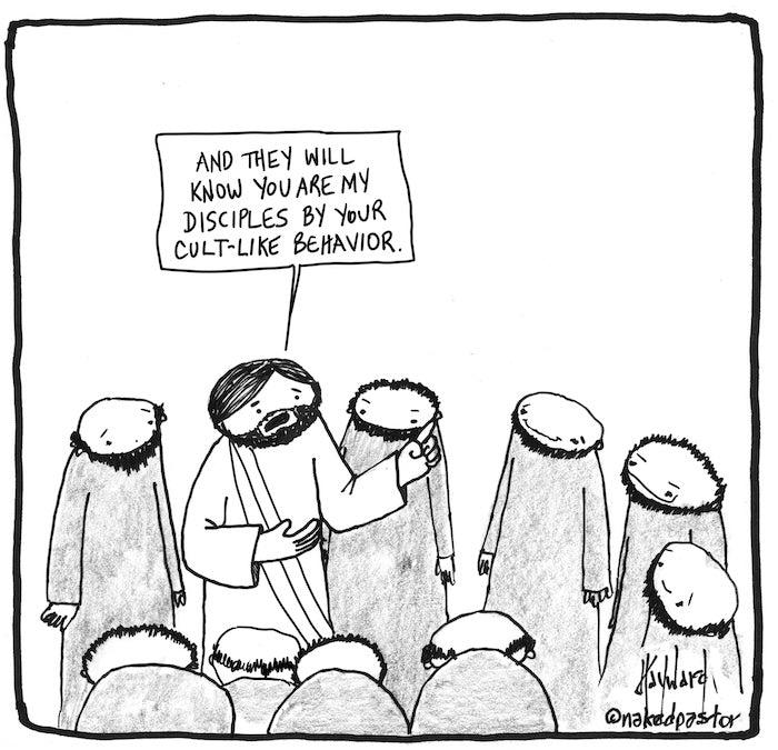 Cult-like Behavior Digital Cartoon-Cartoons-nakedpastor