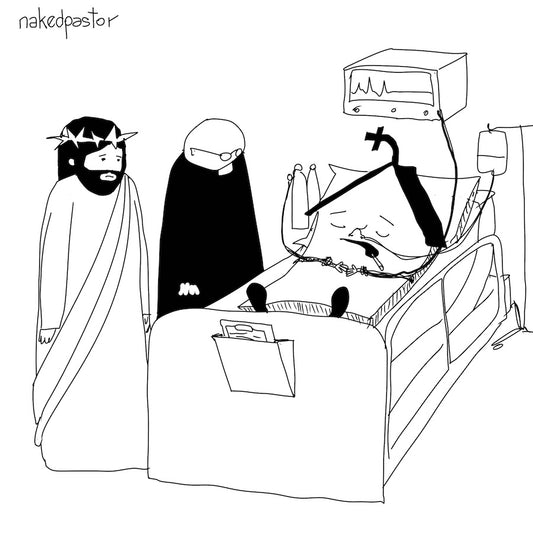 Death Bed Digital Cartoon-Digital Cartoons-nakedpastor