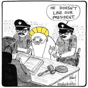 He Doesn't Like Our President Digital Cartoon-Digital Cartoons-nakedpastor