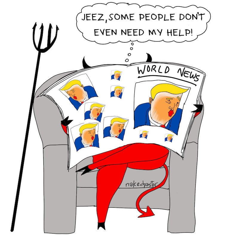 Don't Even Need My Help Digital Cartoon-Digital Cartoons-nakedpastor