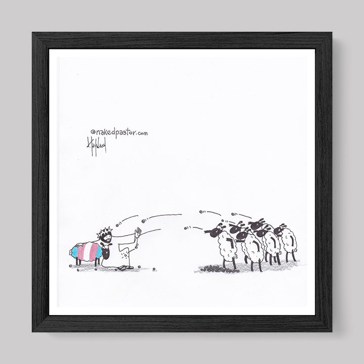 Don't Stone Others Trans Version Cartoon Print-Cartoons-nakedpastor