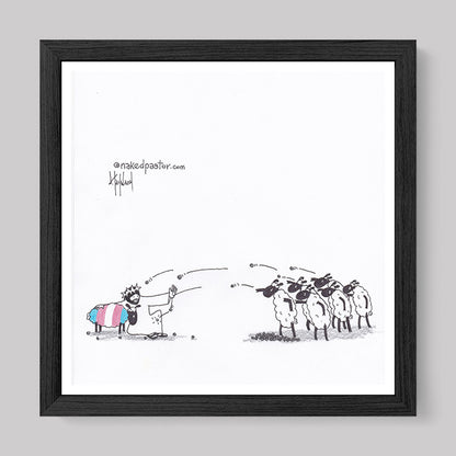 Don't Stone Others Trans Version Cartoon Print-Cartoons-nakedpastor