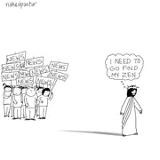Find My Zen Digital Cartoon-Digital Cartoons-nakedpastor