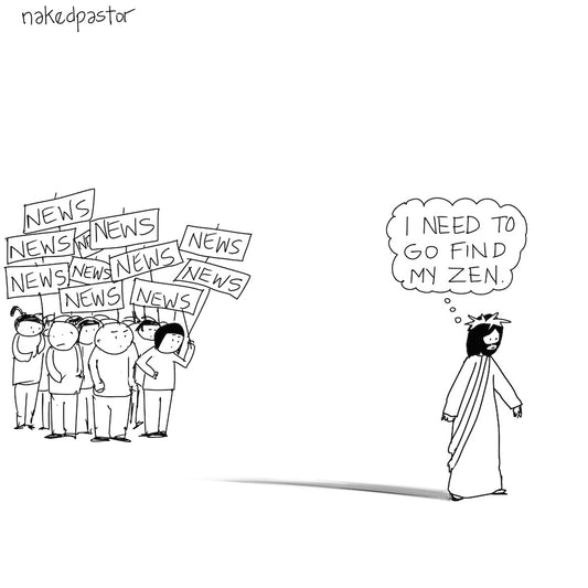 Find My Zen Digital Cartoon-Digital Cartoons-nakedpastor