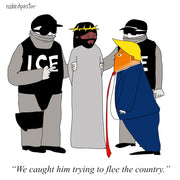 Fleeing the Country Digital Cartoon-Digital Cartoons-nakedpastor