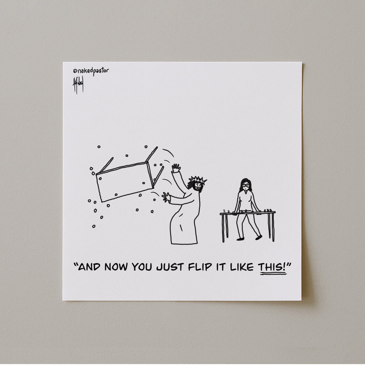 Flip It Like This Print-Cartoons-nakedpastor