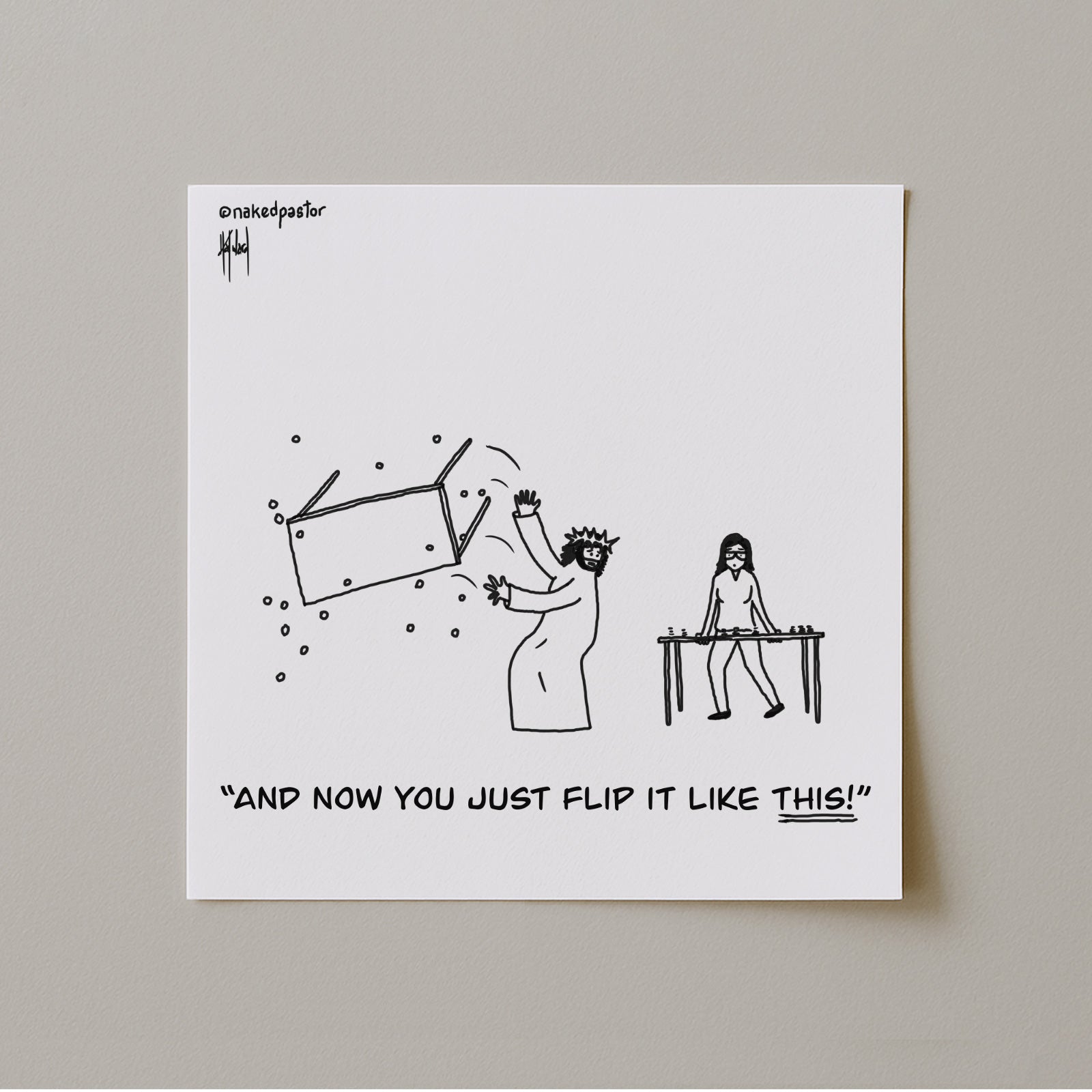 Flip It Like This Print-Cartoons-nakedpastor