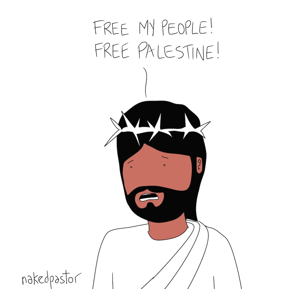 Free Palestine Digital Cartoon-Digital Cartoons-nakedpastor