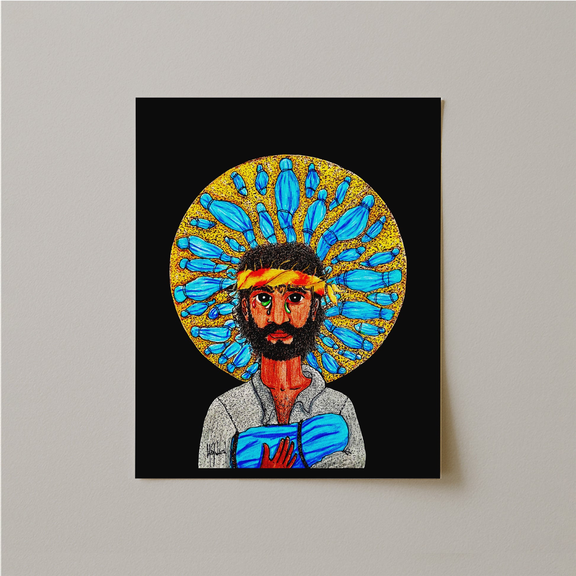 Gaze Image of Christ Print-Drawings-nakedpastor