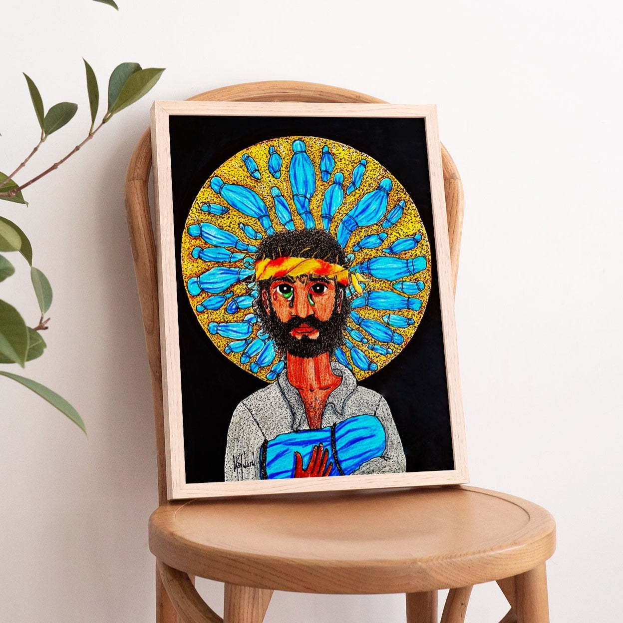 Gaze Image of Christ Print - by nakedpastor