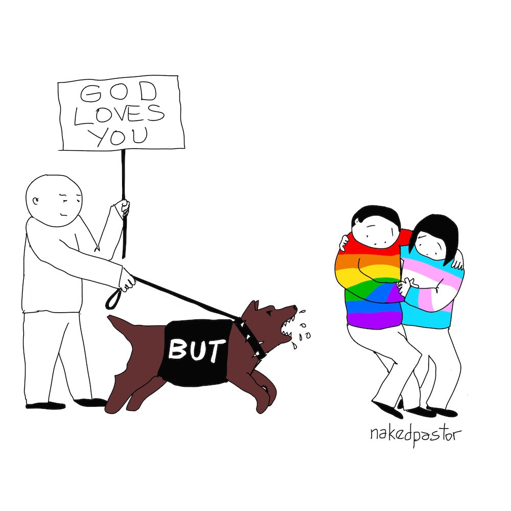 God Loves You Dog But Digital Cartoon-Digital Cartoons-nakedpastor