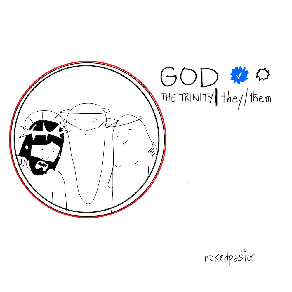 God Pronouns They Them Digital Cartoon-Digital Cartoons-nakedpastor