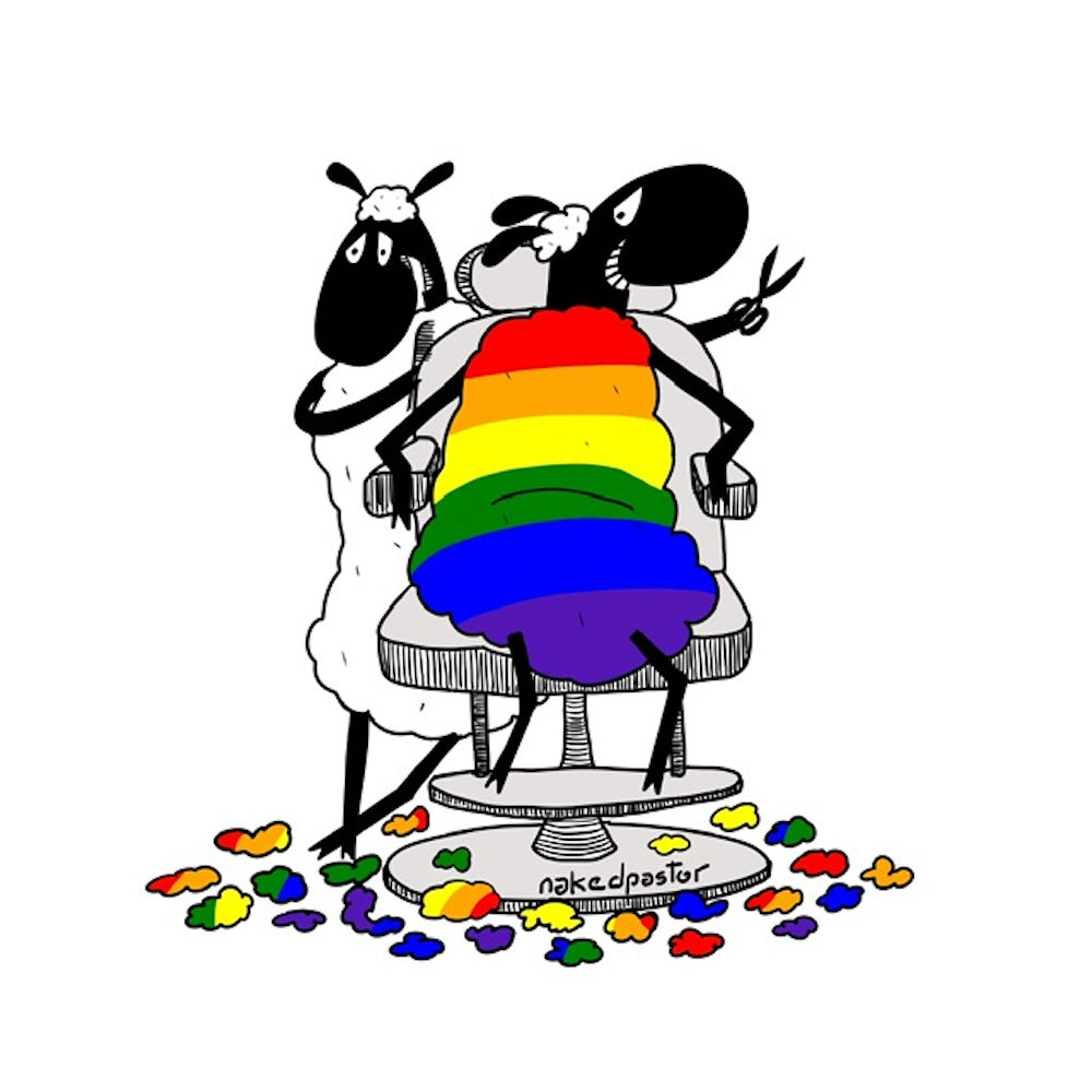 Haircut LGBTQ Digital Cartoon-Digital Cartoons-nakedpastor